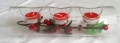skl. stojan + 3 čajové sviečky š.23cm RED
