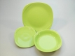 GREEN tanierová súprava štvorcová 18d., keramika
