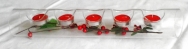 skl. stojan + 5 èajových svieèok .38cm RED